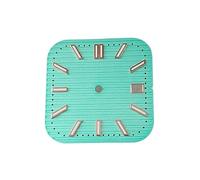 XTINKOPW Esfera Cuadrada de 29,5 mm con diseño de uñas en Oro Rosa y manecillas Luminosas Verdes, Accesorios for Movimientos NH35/NH36.(Tiffany Rose Nail)