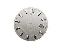 XTINKOPW Esfera de Reloj 32,5mm, sin Caras Luminosas, Superficie Textura línea Vertical, Accesorios Fecha Calendario único for Movimiento NH35, 1 ud(02)