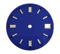 XTINKOPW Esfera de Reloj de 28,5 mm con Ventana de Fecha, estéril, Calendario único, C3, Verde Luminoso, for Movimiento NH34, NH35 y NH36.(WZ-N-259)