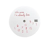 XTINKOPW Esfera de Reloj de 28,5 mm for Movimiento NH35/4R36. ¿A quién le Importa? Ya es Tarde. Registro de Piezas de Reloj. Esfera de Personalidad modificada.(No.04)