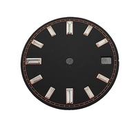 XTINKOPW Esfera de Reloj NH35 de 28,5 mm con Efecto Sol Multicolor, sin Piezas Luminosas, Compatible con el Movimiento NH35/NH36.(Black Rose Nail)