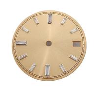 XTINKOPW Esfera de Reloj NH35 de 28,5 mm con Efecto Sol Multicolor, sin Piezas Luminosas, Compatible con el Movimiento NH35/NH36.(Gold)