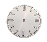 XTINKOPW Esfera de Reloj NH35 de 28,5 mm con Efecto Sol Multicolor, sin Piezas Luminosas, Compatible con el Movimiento NH35/NH36.(Silver)