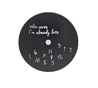 XTINKOPW Esfera de Reloj NH35 de 28,5 mm con Esfera A quién le Importa, ya llego Tarde. Esfera Negra. Accesorios for Relojes NH35 compatibles con el Movimiento NH35/36.(White)