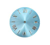 XTINKOPW Esfera de Reloj NH35 de 28,5 mm con números Romanos Negros for NH35/NH36/4R, Movimiento Sunray, Fecha, Ventana, Caja de Reloj for Hombre(A12)