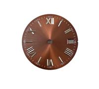 XTINKOPW Esfera de Reloj NH35 de 28,5 mm con números Romanos Negros for NH35/NH36/4R, Movimiento Sunray, Fecha, Ventana, Caja de Reloj for Hombre(A7)