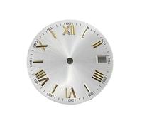 XTINKOPW Esfera de Reloj NH35 de 28,5 mm con números Romanos Negros for NH35/NH36/4R, Movimiento Sunray, Fecha, Ventana, Caja de Reloj for Hombre(A5)