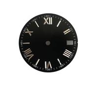 XTINKOPW Esfera de Reloj NH35 de 28,5 mm con números Romanos Negros for NH35/NH36/4R, Movimiento Sunray, Fecha, Ventana, Caja de Reloj for Hombre(A1)