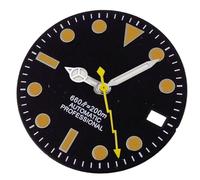 XTINKOPW Juego de 1 Reloj estéril de 28,5 mm con Esfera Verde, Blanca y Negra, Compatible con NH35, NH35A y NH36A, Movimiento automático, Fecha, Piezas y Accesorios.(Orange Mark Set B)