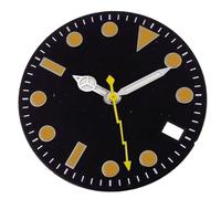 XTINKOPW Juego de 1 Reloj estéril de 28,5 mm con Esfera Verde, Blanca y Negra, Compatible con NH35, NH35A y NH36A, Movimiento automático, Fecha, Piezas y Accesorios.(Orange Mark Set A)