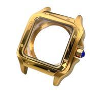 XTINKOPW Juego de Caja de Reloj Cuadrada NH35 de 38 mm con Brazalete de Acero 316L, Compatible con Movimientos NH35/NH36/NH34, Kit de modificación de Relojes, Accesorios.(Gold Case)