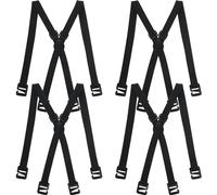 Xtinmee 4 tirantes ocultos para hombre, tirantes ocultos ajustables debajo de la ropa interior, Negro -, talla única