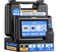 XTOOL Escáner OBD2 inalámbrico D7W, herramienta de diagnóstico bidireccional asistida por IA con más de 4000 pruebas activas, codificación ECU, más de 39 reinicios, sistema completo, guías V.A.G, PMI