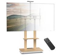 XTRARM Duolite móvil Soporte de TV eléctrico para 45-110" y máx. 120 kg, Elevador de TV motorizado con Ajuste de Altura Continuo Mediante Mando a Distancia, máx. VESA 900x800, con estantes y Enchufe