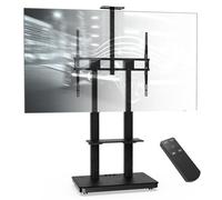 XTRARM Duolite móvil Soporte de TV eléctrico para 45-110" y máx. 120 kg, Elevador de TV motorizado con Ajuste de Altura Continuo Mediante Mando a Distancia, máx. VESA 900x800, con estantes y Enchufefe
