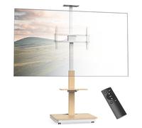 XTRARM Elite Soporte de TV móvil eléctrico para 40-86" máx. 60 kg, Elevador de TV motorizado con Ajuste de Altura infinitamente Variable Mediante Mando a Distancia, con estantes y regleta de enchufes