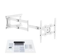XTRARM TiTon 120 cm, Soporte de Pared para TV, Giratorio, 40kg, VESA máx.400x400mm Blanco