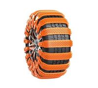 XTRDGHUG 10 Piezas Cadenas para Nieve, para VW Passat B6 Variant (Bj. 2005-2010), Antideslizantes para Neumáticos, Cadenas de Seguridad para neumáticos de Invierno,A Orange