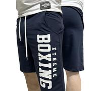 XTREME BOXING - Pantalones Cortos Deportivos para Hombre, cómodos y Ligeros, Ideales para Boxeo, Fútbol, Running, Tenis y Gimnasio, Bermuda Casual para Tiempo Libre, XBR200 zul, XXL)