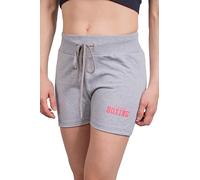 XTREME BOXING - Pantalones Cortos Deportivos para Mujer en Algodón, Ideales para Gimnasio, Fitness, Yoga y Entrenamiento, XSHT301 (Gris, L)