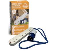 Xtremeauto Cable de extensión eléctrico para camping, 4 tomas de corriente, accesorio perfecto para caravana, tienda de campaña y autocaravana (1 m)