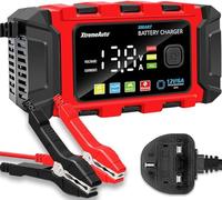 Xtremeauto Cargador de batería inteligente de 12 V 6 A - Mantenedor de batería de coche totalmente automático, desulfatador y cargador de reparación para automóviles, motocicletas, ATV, caravanas
