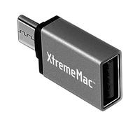 Xtrememac Adaptador OTG de USB-C a USB-A 3.0, Plug & Play, Compatible con Carga rápida, Carcasa de Aluminio de Calidad para MacBook, Samsung y Otros Dispositivos USB-C, Negro.
