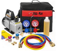 XtremepowerUS Bomba de vacío 3CFM 1/4 HP HVAC R134a R12 R22 R410a A/C Refrigeración AC Manifold Gauge