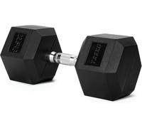 XTREXO Mancuernas hexagonales de 2,5 kg - 35 kg, mango ergonómico cromado, mancuernas de hierro fundido de goma, equipo de fitness para el hogar, adecuado para hombres y mujeres