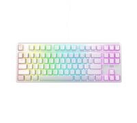 Xtrfy Cherry K4V2 TKL, teclado mecánico para juegos Tenkeyless, con cable (USB-A), iluminación RGB ajustable, tasa de sondeo de 1000 Hz, interruptores Cherry MX2A Red, blanco