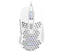 Xtrfy M4 RGB, Ratón Gaming Ultraligero con Cable, Diseño Ergonómico para Diestros, Sensor Pixart 3389 de Última Generación, Iluminación RGB Regulable, White Edition