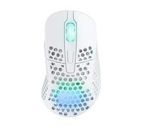 Xtrfy M4 Wireless, Ratón Gaming Inalámbrico Ultraligero, Optimizado para eSports, Radiofrecuencia 2,4 GHz, Iluminación RGB, Ratón Ergonómico Ajustable para Diestros, Recargable, Weiß