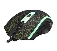 XTRIKE ME GM-206 - Ratón óptico USB (retroiluminación LED multicolor, 800-1000-1200 ppp), color negro