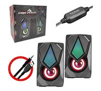 Xtrike me SK-402 Altavoces Estereo 2.0 con Luces RGB, 2x3W, 4Ω, Conector de 3,5 mm (Audio) USB (alimentación)