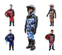 XTRM Kids Kart Racing Suit Junior Motocross Niños Quad Bike Off Road Go-Karting Enduro ATV Mono deportivo MX Racing de una sola pieza traje de camuflaje rojo, Camuflaje rojo, Medium : 5-6 years