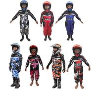 XTRM RACE JUNIOR KIDS KART SUIT New 2019 Motocross Quad MX Off Road Trials Go-Karting ATV MTB BMX Enduro Child Children Sports Racing Dirt Bike Overall Jump One Piece Suit (Camo Red,MEDIUM - 5-6 YEAR