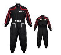 XTRM RACE JUNIOR KIDS KART SUIT New 2019 Motocross Quad MX Off Road Trials Go-Karting ATV MTB BMX Enduro Child Children Sports Racing Dirt Bike Overall Jump One Piece Suit (Red,2X-LARGE - 10-11 YEARS