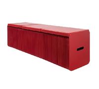 Xtroml Silla Plegable de Papel Acordeón Asiento con Estructura de Panal se Convierte en Mesa de Café, Banco o Taburete para Calzado Mueble Multifuncional para Hogar,Red-32×37×135cm