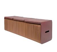 Xtroml Silla Plegable de Papel Acordeón Asiento con Estructura de Panal se Convierte en Mesa de Café, Banco o Taburete para Calzado Mueble Multifuncional para Hogar,Brown-41×37×135cm