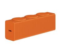 Xtroml Taburete-Otómana Plegable de Papel con Cojín - Escalón Acordeón Portátil y Mesa Auxiliar para Salón, Centro Comercial u Oficina - Usos Infinitos,Orange-40×28×150cm