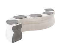 Xtroml Taburete-Sillón Plegable de Papel Acordeón - Asiento Panalizable Que se Convierte en Mesa de Café, Banco o Reposapiés - Mueble Ahorra-Espacio para Hogar, Cocina,White-43×37×300cm