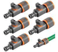 XTUDOU® Acoplamiento de manguera con válvula reguladora, válvula reguladora genérica, conector de manguera con válvula de cierre para regulación continua y cierre del flujo de agua