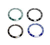 XTUJGJKV 4 piezas de inserto de bisel de cerámica para reloj, anillo de bisel de repuesto de 38 mm para reloj de pulsera, bisel de cerámica resistente a los arañazos y de alta dureza con