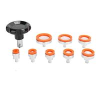 XTUJGJKV Abrecajas de reloj profesional con tornillo trasero, herramienta de apertura de relojes por succión con 8 troqueles para reparación de relojes, mango de goma suave para evitar arañ