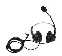 XTUJGJKV H360D - Auriculares binaurales para teléfono de 2.5, auriculares de centro de llamadas con micrófono HD, enchufe de 2.5 mm, auriculares de computadora para teleconferencia de oficina y