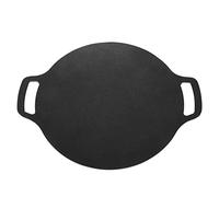 XTUJGJKV Sartén para barbacoa estilo coreano, plancha coreana redonda grande, revestimiento antiadherente de 6 capas con doble asa, cocina interior y exterior para carne, mariscos, (33cm)
