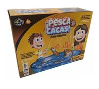 XTURNOS Juego de Pesca Cacas: Juego de habilidad para niños de 3 años en adelante, incluye 12 cañas de pescar (6 altas y 6 extendidas) y 2 coladores