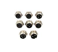 XTVKFWJAB 2 uds Gx12 Gx16 Gx20 2 3 4 5 6 7 8 9 10 12 14 15 Pin macho hembra Cable Lc conector Circular de aviación enchufe(Male-2PCS,GX16,6p)