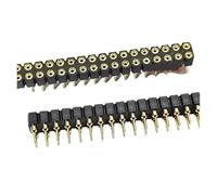 XTVKFWJAB 5 uds 0,1 "enchufe PCB frágil, paso de 2,54mm/2,0mm 1x40P/2x40P toma de Transistor de aguja hembra de estaño dorado de una sola fila(Orange)