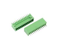 XTVKFWJAB Bloque de terminales de tornillo 2EDG/15EDG, paso de 2,54/3,81/5,08mm, enchufe de 2/3/4/5/6/7/8 pines + toma de aguja recta/curva, 10 Uds.(2.54Straight Socket,10PCS 7P)